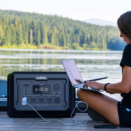 OUPES Mega 2 Portable Power Station 2500W/2048Wh Solar Generator LiFePO4 Battery