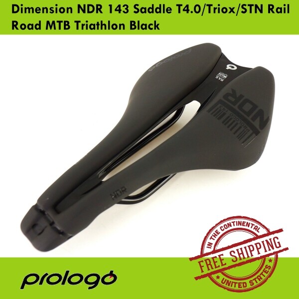 Prologo Dimension NDR 143 Saddle T4.0 /Triox /STN Rail Road MTB Triathlon Black