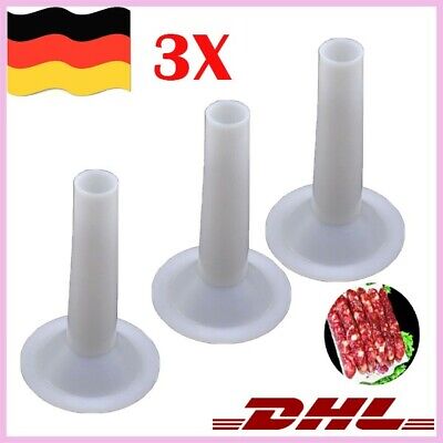 3 Stk Wurstfüller Aufsatz Füllrohr Set Lebensmittel Fleischwolf Standmixer Küche