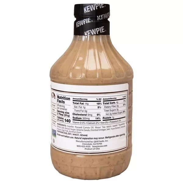 2-PACK Kewpie Creamy Deep Roasted Sesame Dressing Marinade 30 Oz (887 mL) Each