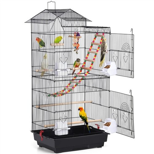 39''H Roof Top Large Bird Cage Parrot Cockatiel Conure