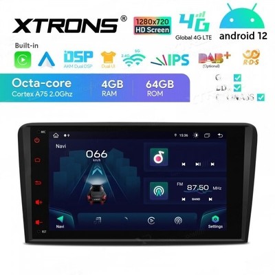 XTRONS 8'' Octa Core 64GB Android 13 Autoradio GPS Navi  Audi A3 S3 RS3 8P 8PA---