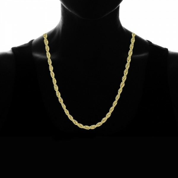 Pre-owned Ndg 10k Real Yellow Gold 3mm Diamond Cut Rope Chain Necklace Lobster Clasp 16 - 32