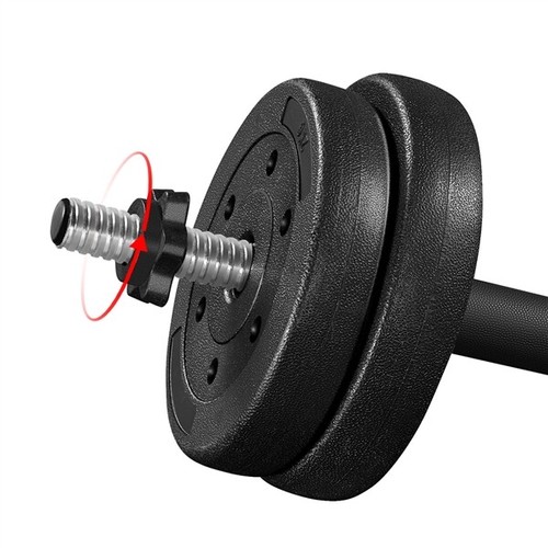 Dumbbell Weight Set 66 LB Adjustable Cap Gym Home Barbell Plates Body Workout