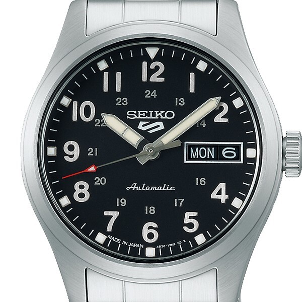 Pre-owned Seiko 5 Sports Field Suit Style 44mm Sbsa197 Men's Watch Mechanical Black 2023