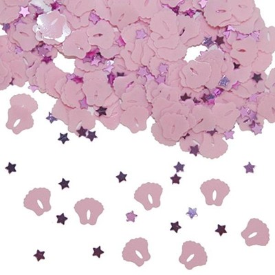 Baby-Füße Konfetti mit Sternchen für Babyparty, 1 Btl., ca. 14g