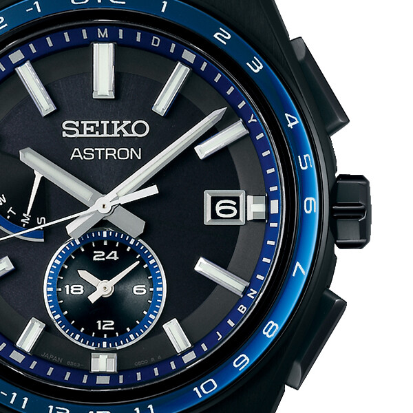 Pre-owned Seiko Astron Nexter Sbxy041 Men's Watch Solar World Time Black Ip Date 2022
