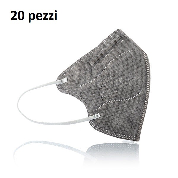 20 Mascherine Ffp2 Per Bambini Certificate Ce Grigie Facciali Protettive