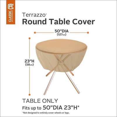 Classic Accessories Terrazzo Round Patio Table & Chair Set Furniture Storage Co