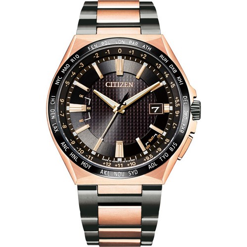 Pre-owned Citizen Cb0215-77e [attesa Act Line Eco Drive Black Pink-gold]japan Domestic