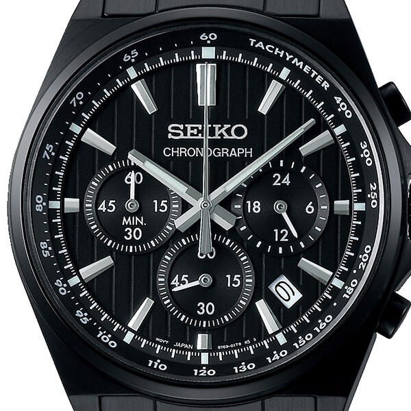 Pre-owned Seiko Selection S Series 8t Chrono Sbtr037 Men's Watch Quartz Chronograph Black