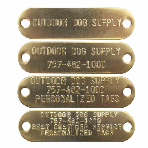 Hunting Dog Name Collar Strap 1" Solid Color D Ring & Free Brass ID Plate