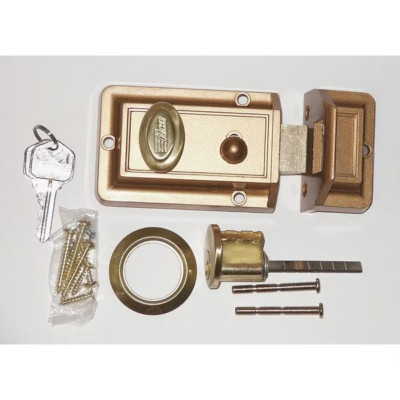 Kaba Ilco Auxiliary Lock, Night Latch, Bronz