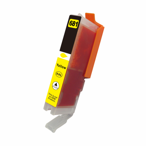 Premium Yellow Compatible Inkjet Cartridge (Replacement for CLI-681YXL) PC-CL...