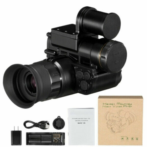 NVG10 Night Vision Goggles 1080P 6X Zoom Monocular 300m for Helmet Hunting US