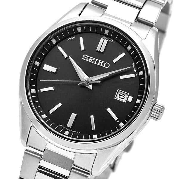 Pre-owned Seiko Selection Sbtm323 Black Solar Atomic Radio Men's Watch Wth Box Fast Ship