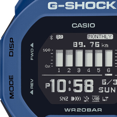 Pre-owned G-shock Casio  G-squad Gbd-200-2jf Men's Watch Bluetooth Digital Blue 2021
