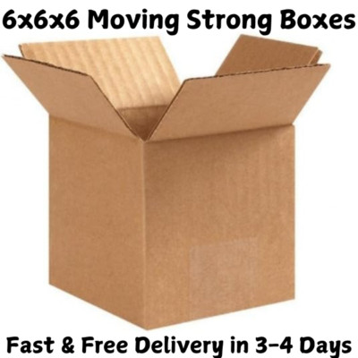 6'' x 6'' x 6'' Boxes Shipping Packing Mailing Medium Size Corrugated Carton 10Pcs