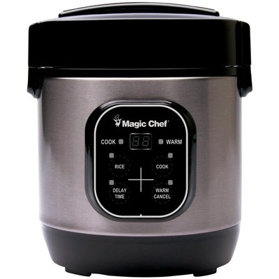 MAGIC CHEF MCSRC03ST Magic Chef 3-Cup Stainless Steel Rice C
