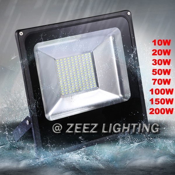 10W 20W 30W 50W 70W 100W 150W 200W LED Flood Light Outdoor Garden Wall Spot Lamp