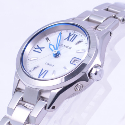 Pre-owned Casio International Warranty Ocw-70pj-7ajf Oceanus 3 Lady's Watch