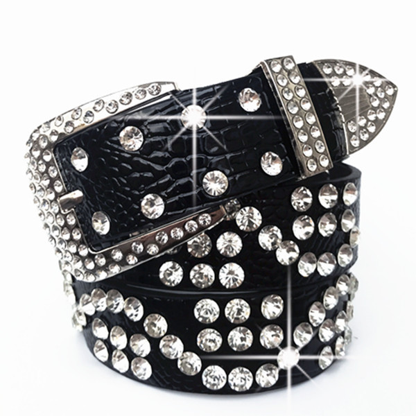 ladies-faux-leather-belt-bling-rhinestone-crystal-cowgirl-charm-waistband-red