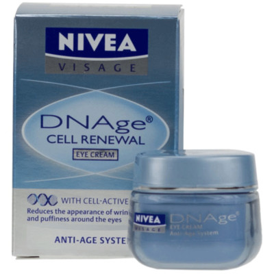 Nivea Visage DNAge Cell Renewal EYE Cream w/Folid Acid  Anti-Age System 15 ml 