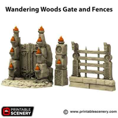 Gates and Fences Enclosure: Wargaming Roleplaying Terrain, D&D Scenery, 30mm