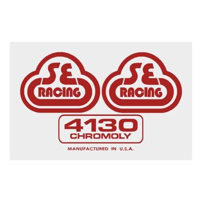 SE Racing - Seat tube decal - 4130 RED on clear