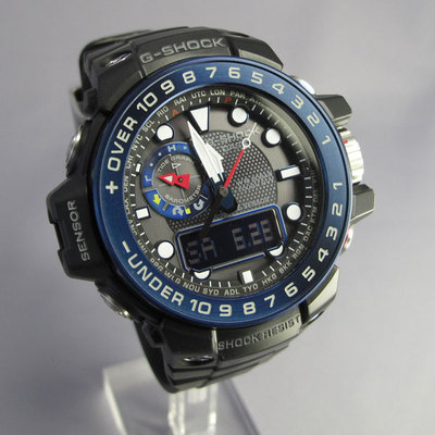 Pre-owned Casio G-shock Gulfmaster Tough Solar Atomic Multiband 6 Men's Watch Gwn-1000b-1b