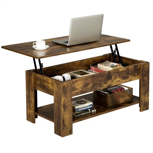 Ashley Zalarah Lift Top Coffee Table In Rustic Brown For Sale Online Ebay
