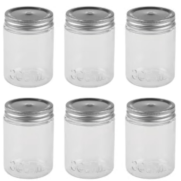 3/6/8 Pack Glass Preserving Jars Lid Mason Canning Bottles Storage 120 - 1000ml
