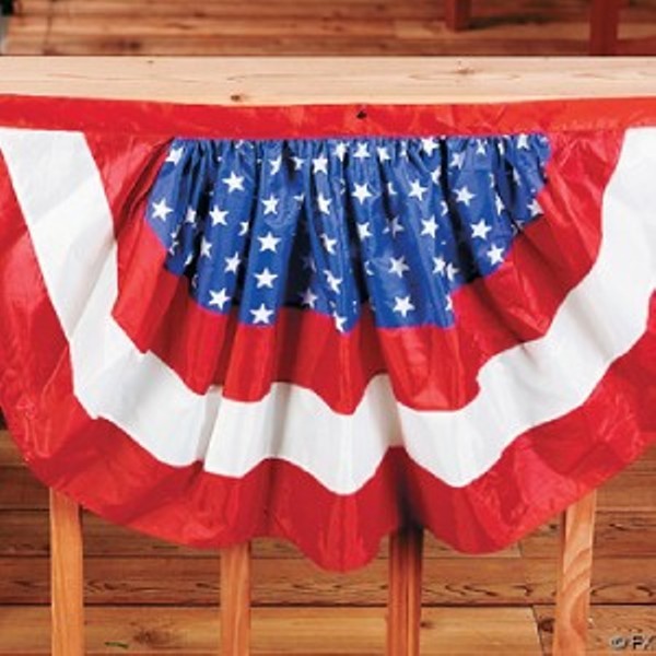 NEW Patriotic American Swag Light Weight Red White & Blue Bunting FLAG Pennant