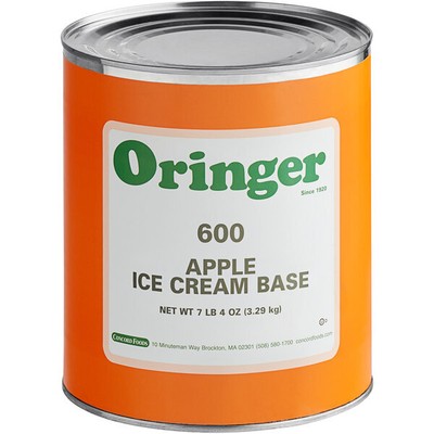 Oringer Apple Hard Serve Ice Cream Base #10 Can