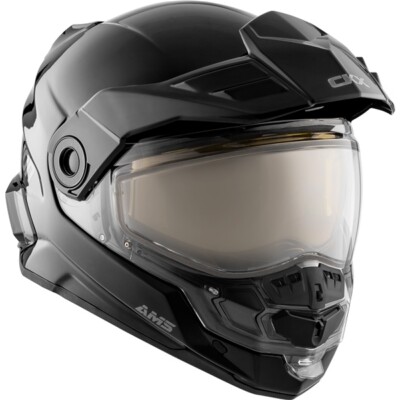 CKX Mission AMS Gloss Black Heat Shield Snowmobile Helmet S M L XL 2X 3X  51240