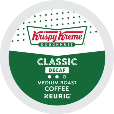 Krispy Kreme Classic Decaf Coffee, Keurig K-Cup Pod, Medium Roast, 96 Count