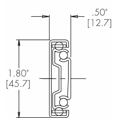 Accuride C 3832-E10d Drawer Slide, Side/Bracket Mount, Full, Soft Close, Pk2,
