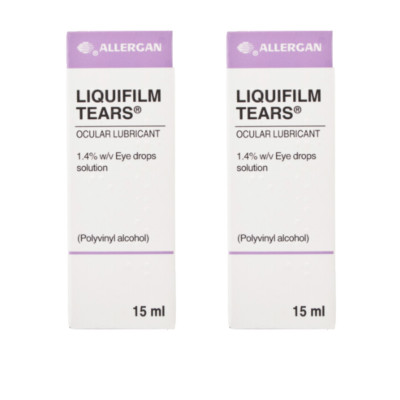 2x Liqui-Film Tears Dry Eye Drops 30ml 15ml - Allergan Ocular Lubricant UK