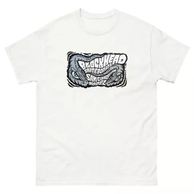 Blockhead skateboards Sam Cunningham model 2 snakes skateboarding t shirt design