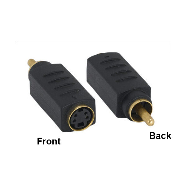 RCA Male to S-Video Female Video Coupler Adapter for TV VCR 