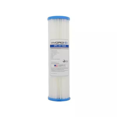 Hydronix SPC-25-1020 Micron Polyester Pleated Filter 2.5 in. x 9-3/4 in. 20
