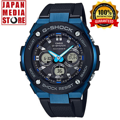 Pre-owned Casio G-shock Gst-w300g-1a2jf G-steel Atomic Radio Watch Japan Gst-w300g-1a2