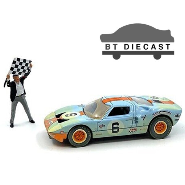 オートワールド　1965 FORD GT40 AUTOWORLD 1965 FORD GT40 GT 40 RACE WORN with FLAG MAN