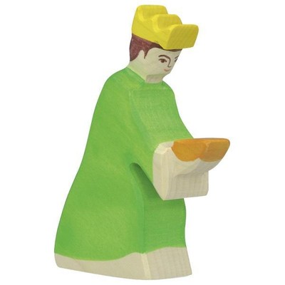 Goki Balthasar 3 grün Holzfigur Krippenfigur Handarbeit Holzspielzeug neu OVP