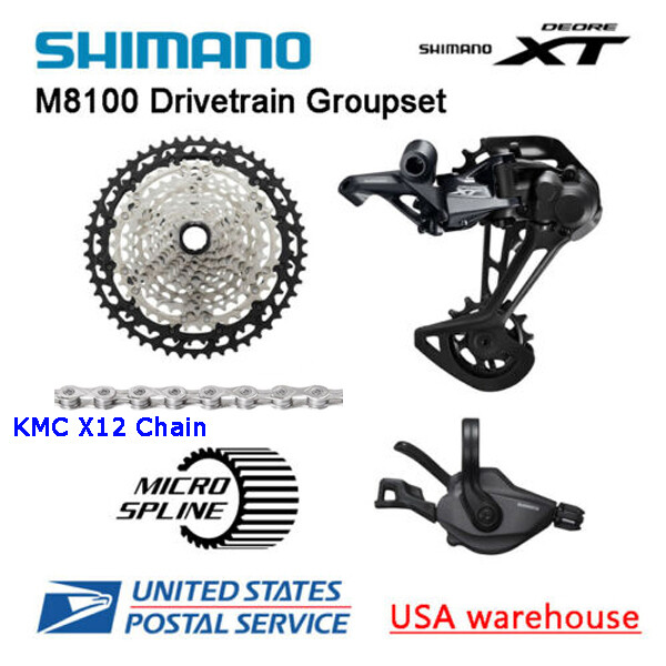 New Shimano Deore XT M8100 12 Speed Drivetrain Groupset 51T Cassette (OE)