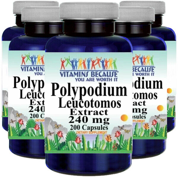 Экстракт Polypodium Leucotomos 240 мг 5X200 капсул от Vitamins Потому что