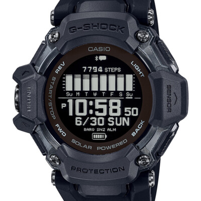 Pre-owned Casio G-shock G-squad Gbd-h2000-1bjr Black Sport Bluetooth Men Watch In Box