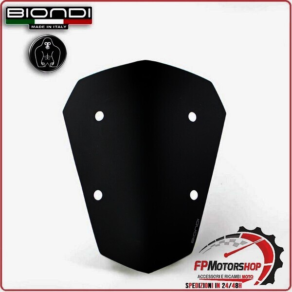 CUPOLINO PARABREZZA PER MOTO GUZZI V100 2022> NERO SATINATO SPORT BIONDI