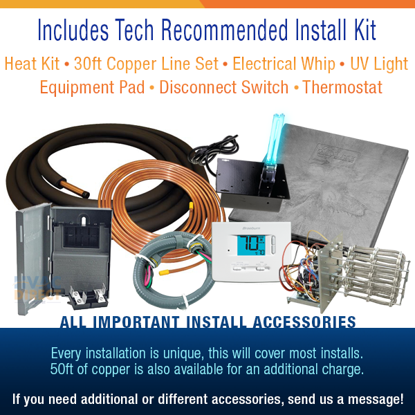 Goodman 4 Ton 14 SEER AC System w/Aux Electric Heat + Line Set Install