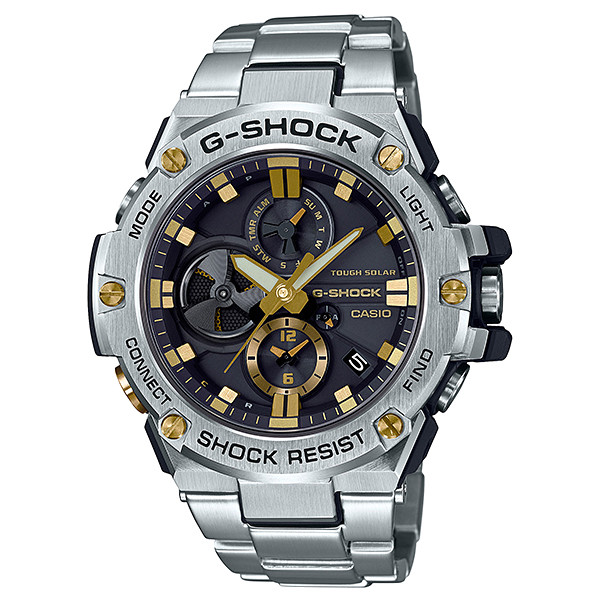 Pre-owned G-shock Casio  Gst-b100d-1a9jf G-steel Bluetooth Ios Android Solar Gst-b100d-1a9